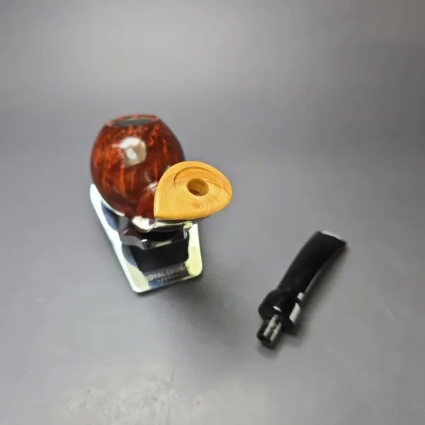 MBSD Briars Modern Masters 2 Smooth Blowfish w/ Boxwood Briar Pipe, New - Image 11