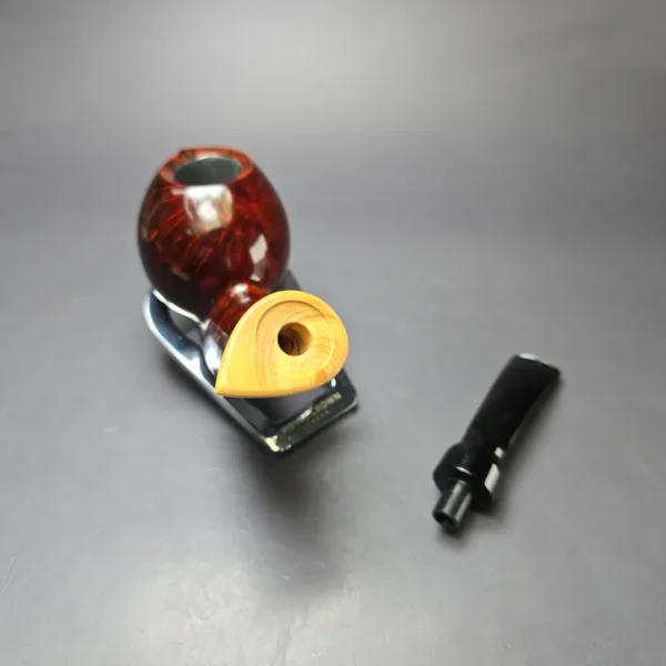 MBSD Briars Modern Masters 2 Smooth Blowfish w/ Boxwood Briar Pipe, New - Image 11