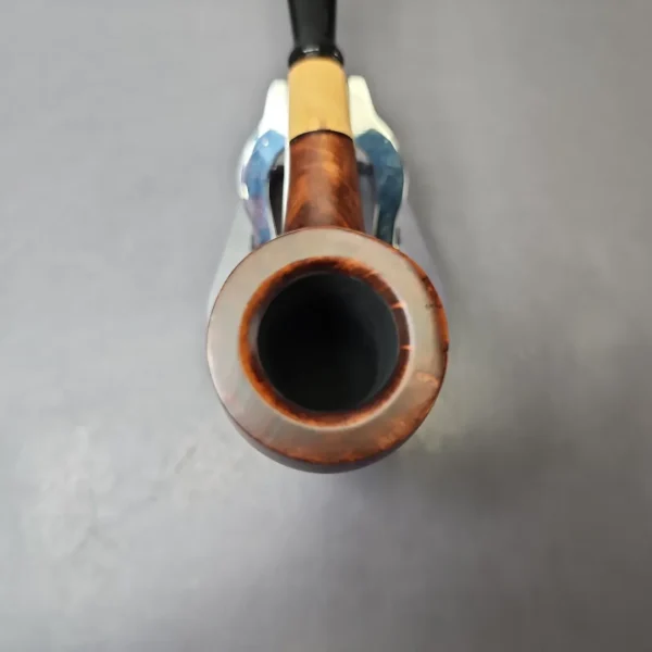 MBSD Briars by Vitale Sienna Contrast Smooth Billiard w/ Boxwood Briar Pipe, New - Image 5