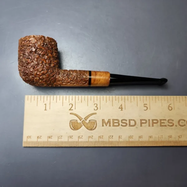 Jacono Knight E Partially Rusticated Pot w/ Olivewood Estate Briar Pipe, Italian Estates - Image 8
