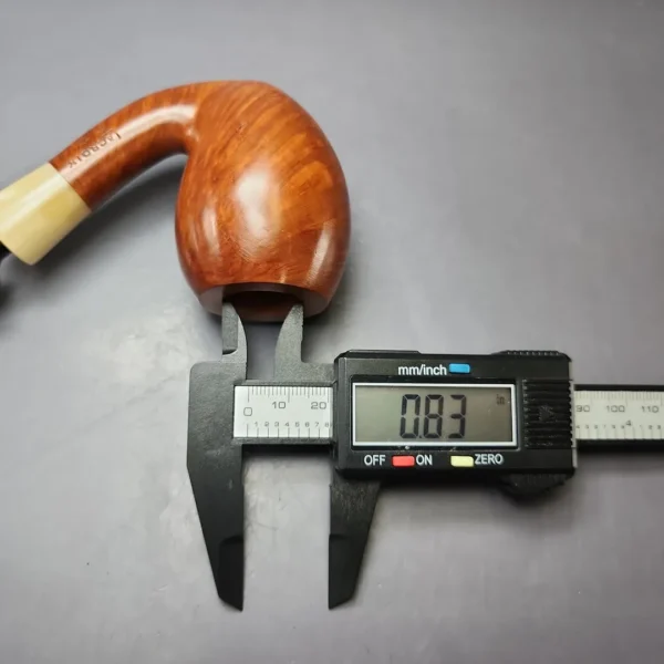 Lacroix 2 Star XL Smooth Egg w/ Horn Estate Briar Pipe, Unsmoked - Image 9