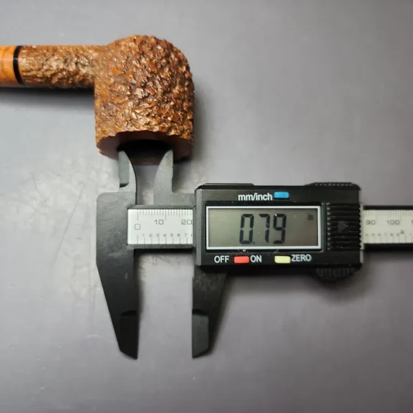 Jacono Knight E Partially Rusticated Pot w/ Olivewood Estate Briar Pipe, Italian Estates - Image 9