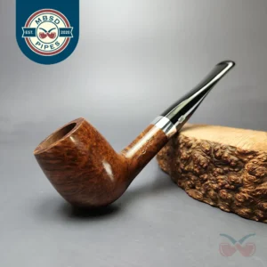 Chacom Smooth Billiard w/ Silver Estate Briar Pipe, Unsmoked, 9mm