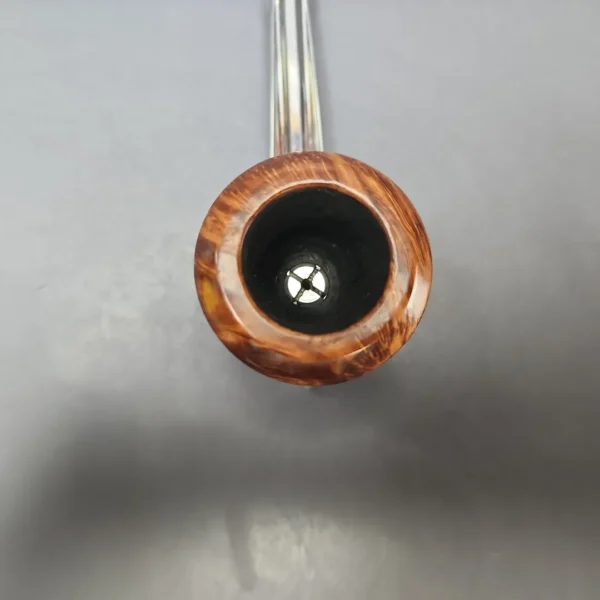 Kirsten S Smooth Dublin Bowl & Metal Frame Estate Pipe, American Estates - Image 4