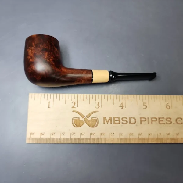MBSD Briars by Vitale Sienna Contrast Smooth Billiard w/ Boxwood Briar Pipe, New - Image 9