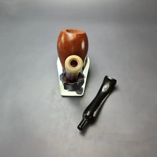 Lacroix 2 Star XL Smooth Egg w/ Horn Estate Briar Pipe, Unsmoked - Image 12