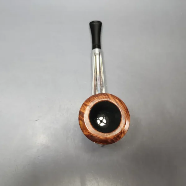 Kirsten S Smooth Dublin Bowl & Metal Frame Estate Pipe, American Estates - Image 6