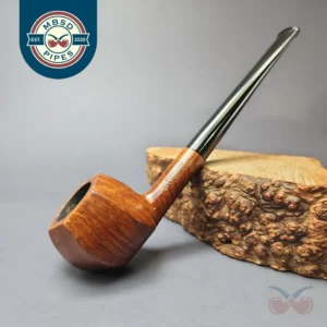Portland Straight Grain Smooth Panel Apple Estate Briar Pipe, Unsmoked