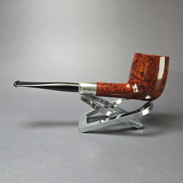 MBSD Briars Timeless Traditions 1 Smooth Billiard w/ Silver Handmade Briar Pipe, New - Image 5
