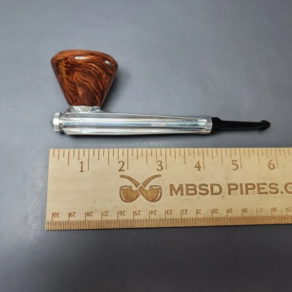 Kirsten S Smooth Dublin Bowl & Metal Frame Estate Pipe, American Estates - Image 8