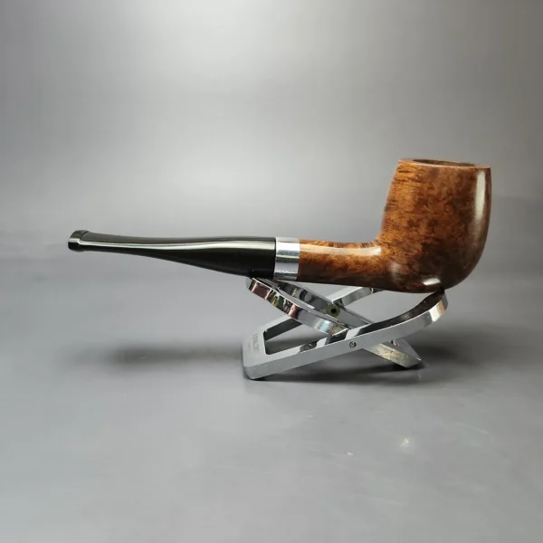 Chacom Smooth Billiard w/ Silver Estate Briar Pipe, Unsmoked, 9mm - Image 7