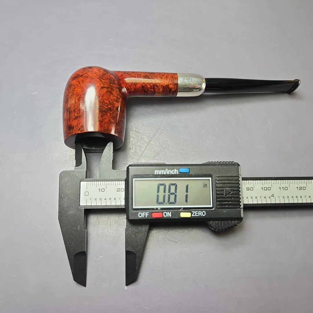 MBSD Briars Timeless Traditions 1 Smooth Billiard w/ Silver Handmade Briar Pipe, New - Image 12