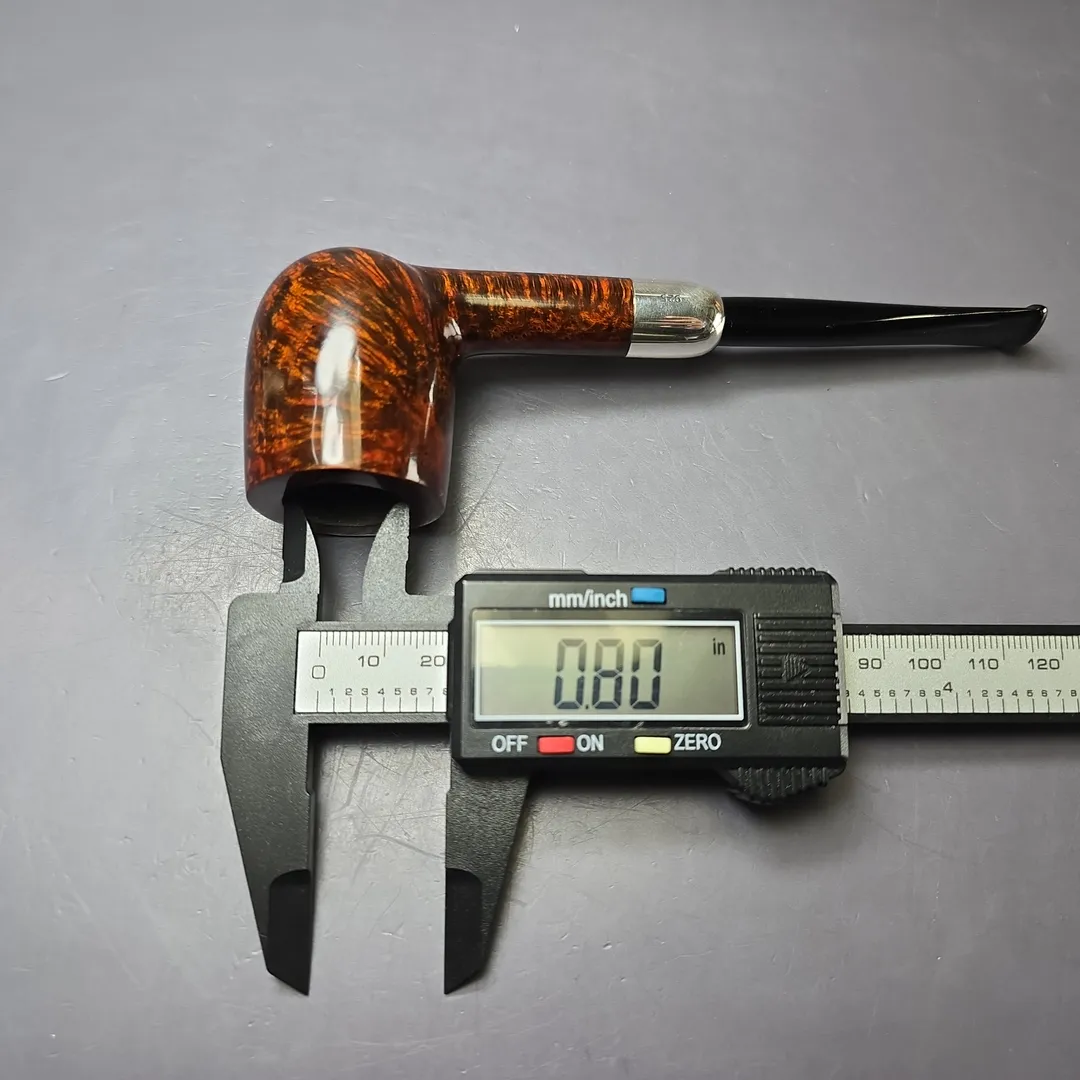 MBSD Briars Timeless Traditions 1 Smooth Billiard w/ Silver Handmade Briar Pipe, New - Image 12