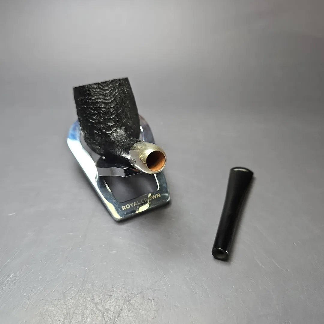 MBSD Briars Timeless Traditions 1 Sandblasted Billiard w/ Silver Handmade Briar Pipe, New - Image 12