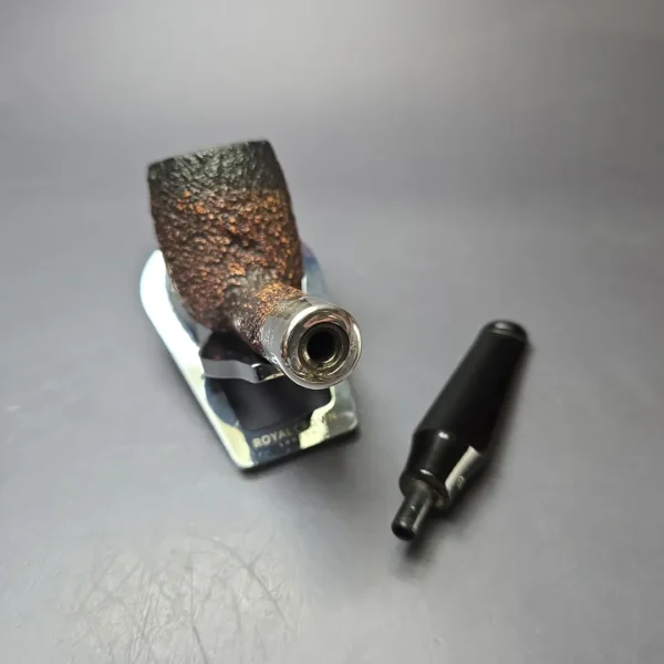 Peterson Red/Black Premier Rusticated Billiard Estate Block Meerschaum Pipe, Irish Estates - Image 3