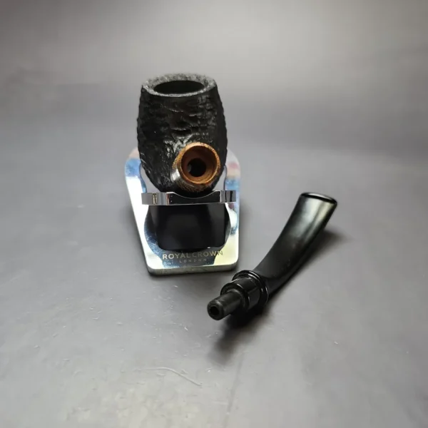 MBSD Briars by Vitale Rusticated Brandy w/ Zebrawood Briar Pipe, New - Image 12