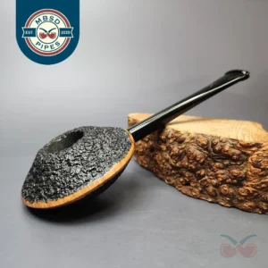 Kristiansen Y Rusticated Saucer Estate Briar Pipe, Unsmoked
