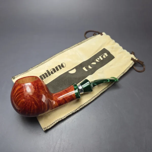 Damiano (Ardor) Armony Smooth Apple w/ Silver Estate Briar Pipe, Unsmoked, 9mm - Image 12