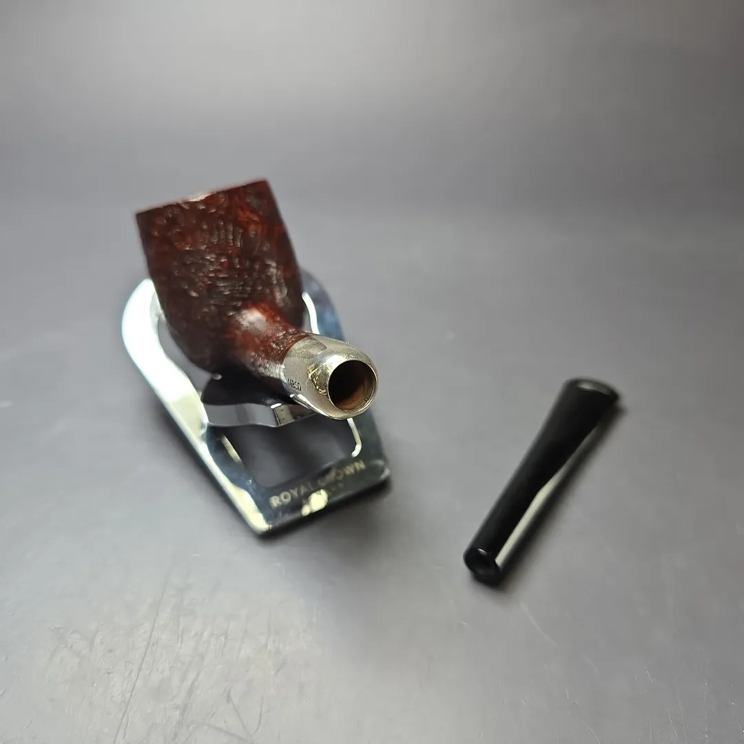 MBSD Briars Timeless Traditions 1 Sandblasted Billiard w/ Silver Handmade Briar Pipe, New - Image 2