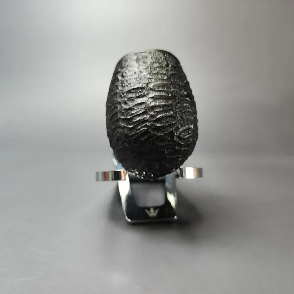 MBSD Briars by Piero Vitale Black Rusticated Brandy w/ Boxwood Briar Pipe, New - Image 3