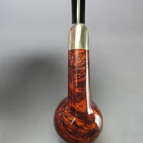 MBSD Briars Timeless Traditions 1 Smooth Billiard w/ Silver Handmade Briar Pipe, New - Image 9