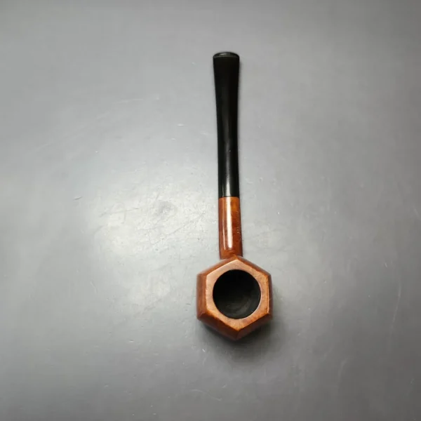 Portland Straight Grain Smooth Panel Apple Estate Briar Pipe, Unsmoked - Image 6