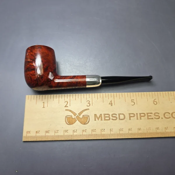 MBSD Briars Timeless Traditions 1 Smooth Billiard w/ Silver Handmade Briar Pipe, New - Image 10