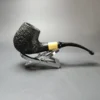 MBSD Briars by Piero Vitale Rusticated Brandy w/ Boxwood Briar Pipe, New - Image 2