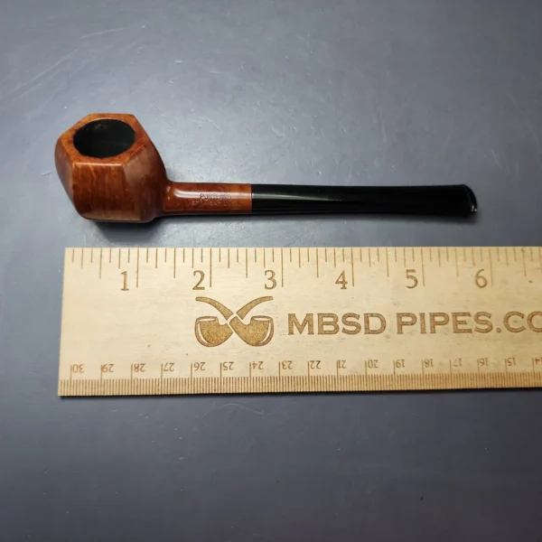 Portland Straight Grain Smooth Panel Apple Estate Briar Pipe, Unsmoked - Image 8