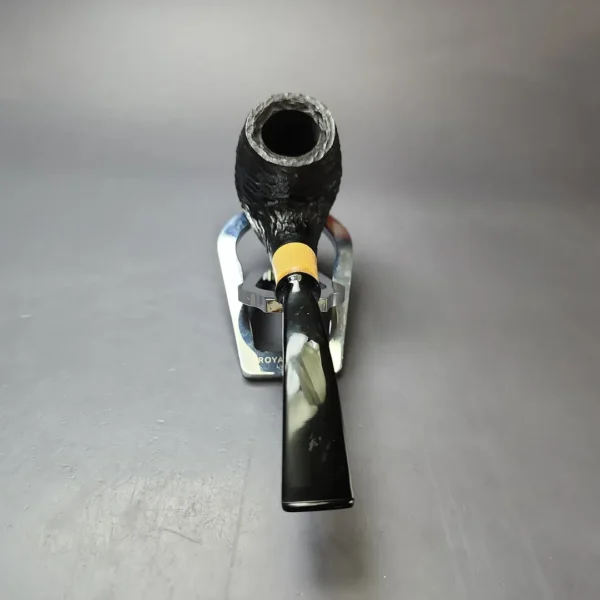 MBSD Briars by Piero Vitale Black Rusticated Brandy w/ Boxwood Briar Pipe, New - Image 4