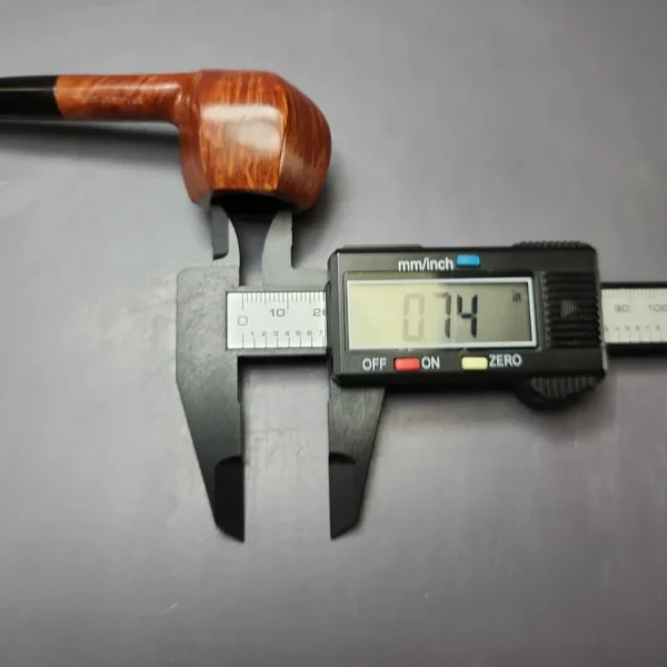 Portland Straight Grain Smooth Panel Apple Estate Briar Pipe, Unsmoked - Image 9