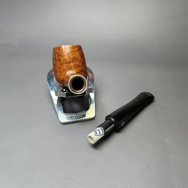 Chacom Smooth Billiard w/ Silver Estate Briar Pipe, Unsmoked, 9mm - Image 11