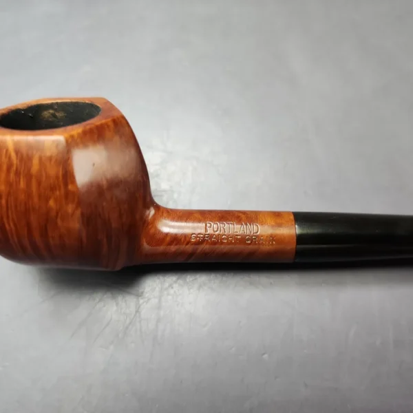 Portland Straight Grain Smooth Panel Apple Estate Briar Pipe, Unsmoked - Image 11
