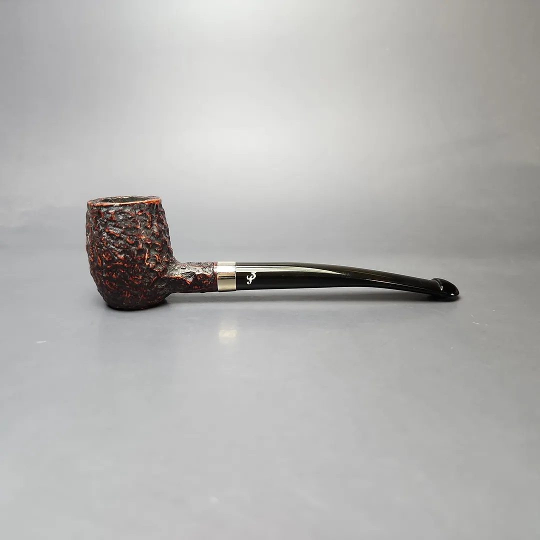 Peterson Speciality Rusticated Barrel w/ Nickel Estate Briar Pipe, Unsmoked - Image 2