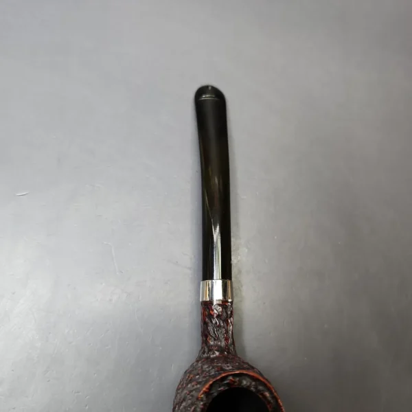 Peterson Speciality Rusticated Barrel w/ Nickel Estate Briar Pipe, Unsmoked - Image 5
