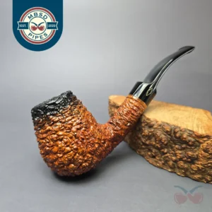 Brebbia 839 Rusticated Brandy Estate Briar Pipe, Italian Estates, 9mm