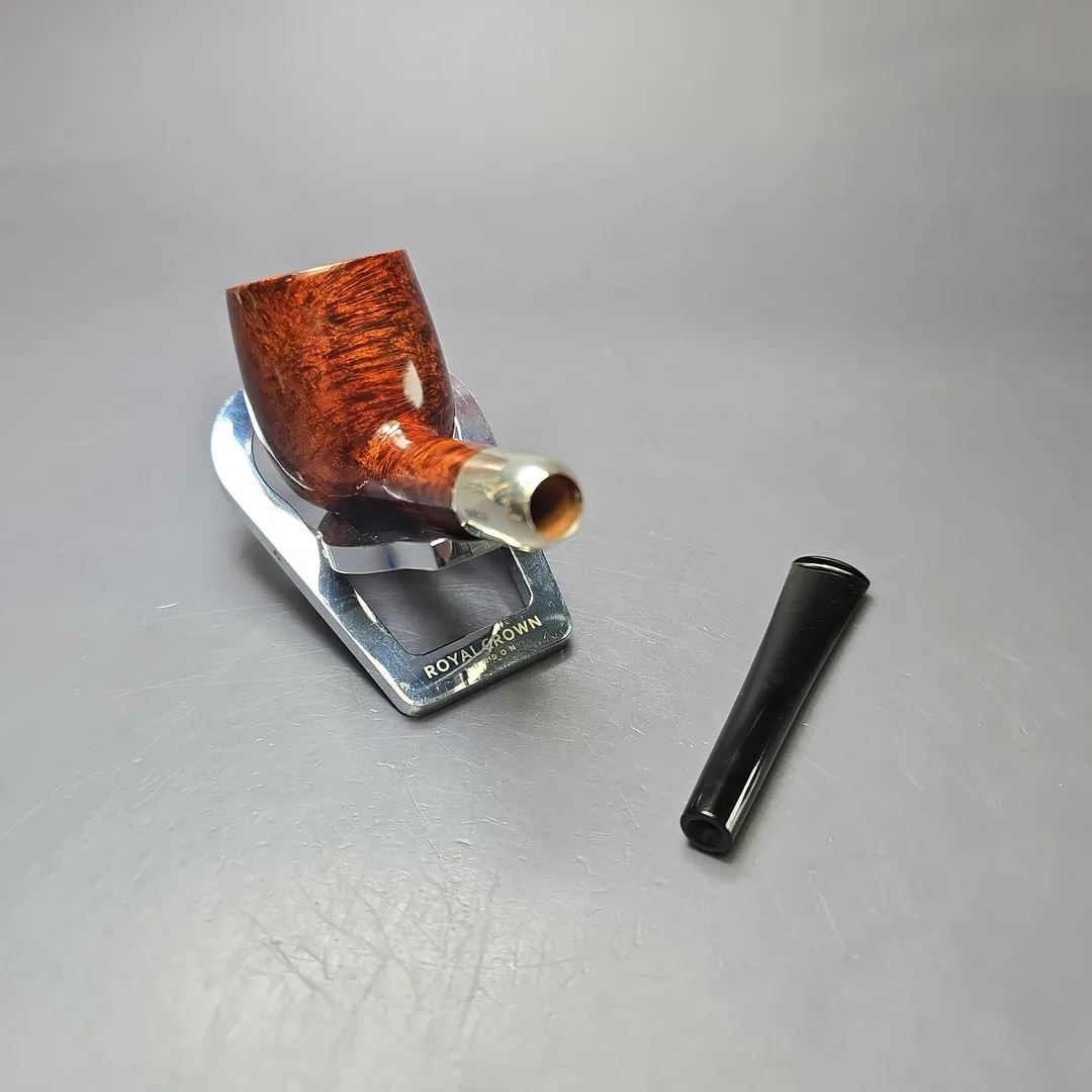 MBSD Briars Timeless Traditions 1 Smooth Billiard w/ Silver Handmade Briar Pipe, New - Image 13