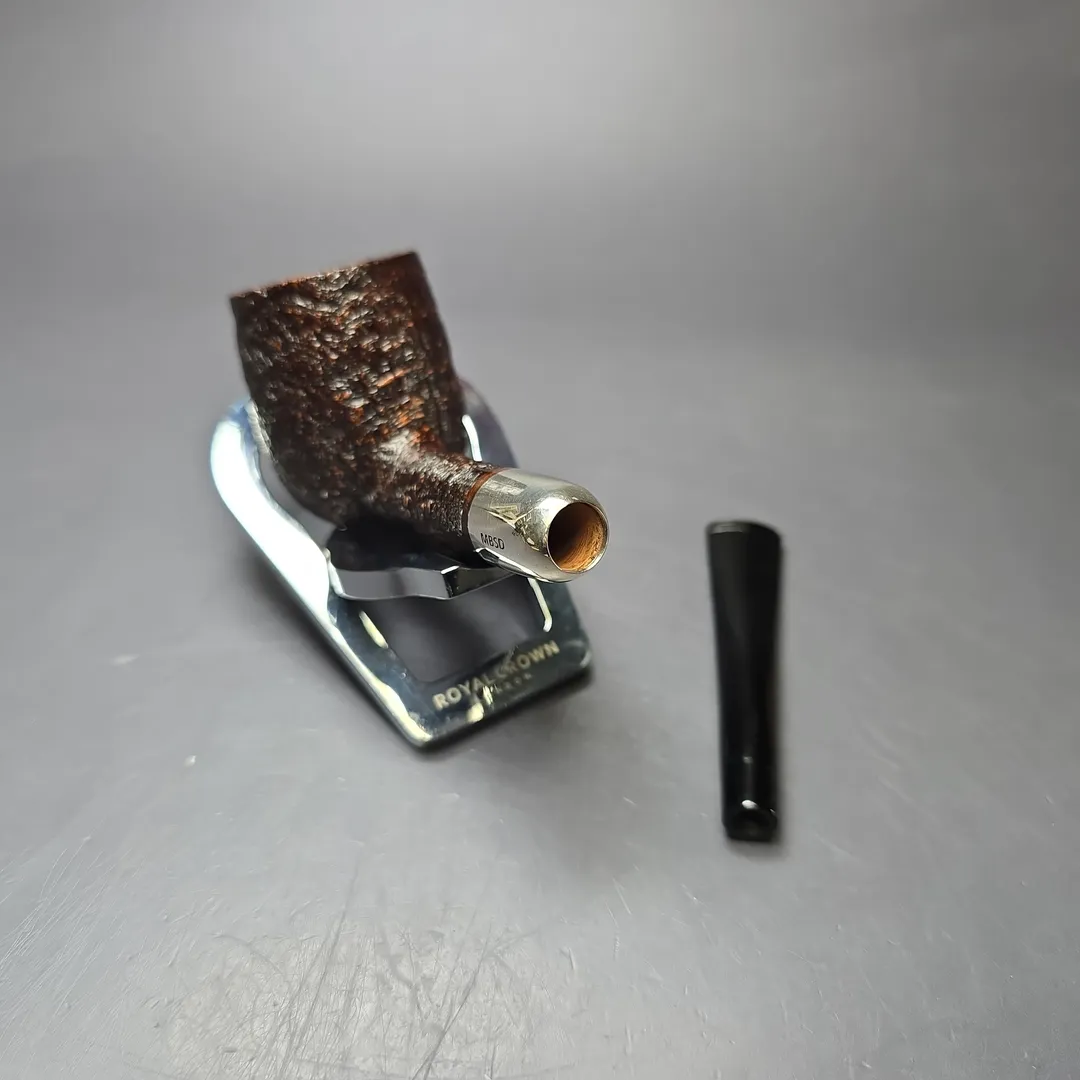 MBSD Briars Timeless Traditions 1 Sandblasted Billiard w/ Silver Handmade Briar Pipe, New - Image 13