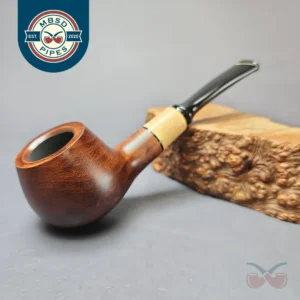 MBSD Briars by Piero Vitale Sienna Contrast Smooth Author w/ Boxwood Briar Pipe, New