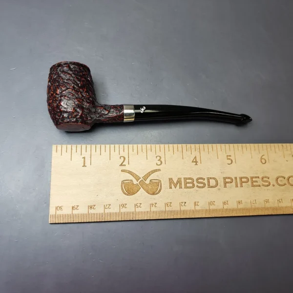 Peterson Speciality Rusticated Barrel w/ Nickel Estate Briar Pipe, Unsmoked - Image 8