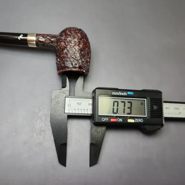 Peterson Speciality Rusticated Barrel w/ Nickel Estate Briar Pipe, Unsmoked - Image 9