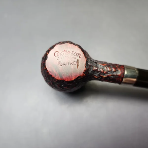 Peterson Speciality Rusticated Barrel w/ Nickel Estate Briar Pipe, Unsmoked - Image 10