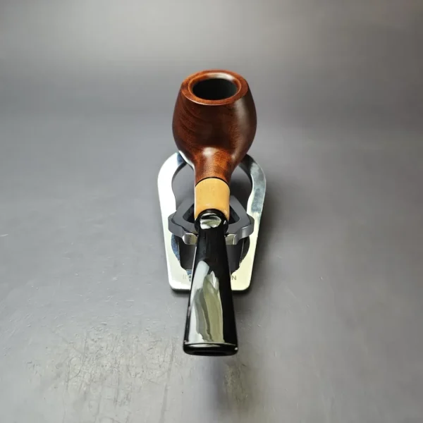 MBSD Briars by Piero Vitale Sienna Contrast Smooth Author w/ Boxwood Briar Pipe, New - Image 5