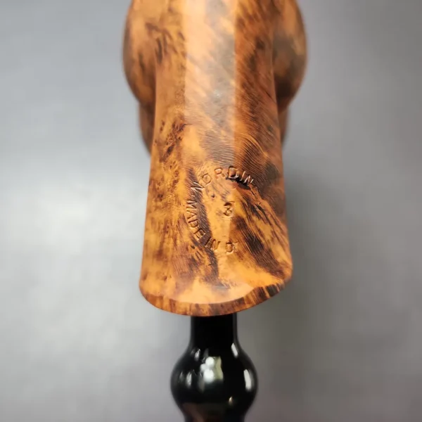 Nording Brown Matte 3 Smooth Freehand Estate Briar Pipe, Unsmoked - Image 10