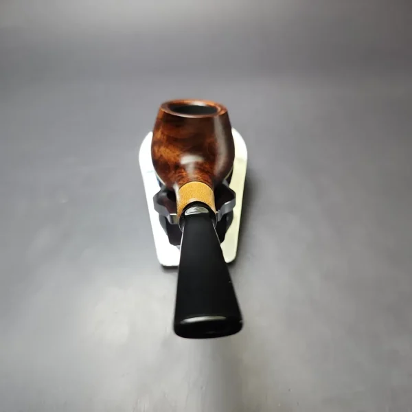 MBSD Briars by Piero Vitale Sienna Contrast Smooth Author w/ Boxwood Briar Pipe, New - Image 4
