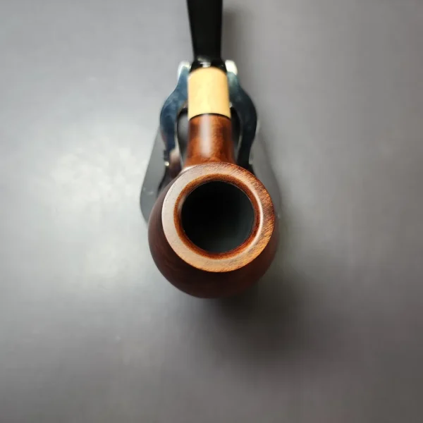 MBSD Briars by Piero Vitale Sienna Contrast Smooth Author w/ Boxwood Briar Pipe, New - Image 6