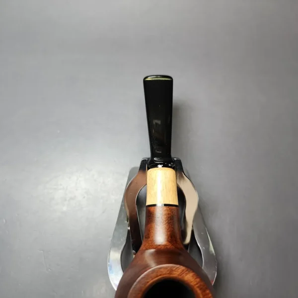 MBSD Briars by Piero Vitale Sienna Contrast Smooth Author w/ Boxwood Briar Pipe, New - Image 7