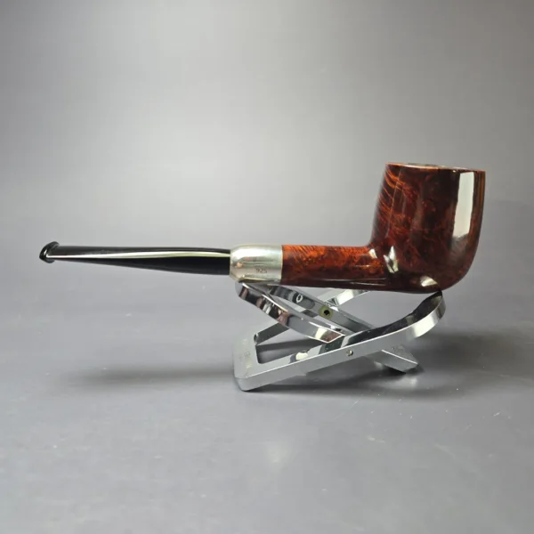 MBSD Briars Timeless Traditions 1 Smooth Billiard w/ Silver Handmade Briar Pipe, New - Image 5