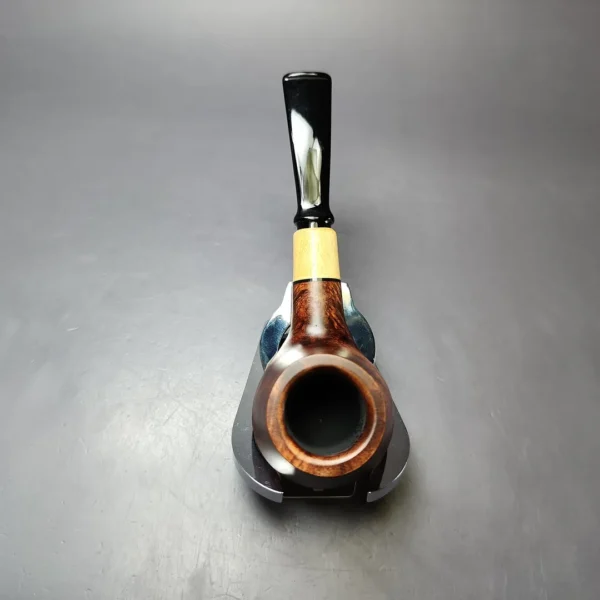 MBSD Briars by Piero Vitale Sienna Contrast Smooth Author w/ Boxwood Briar Pipe, New - Image 7