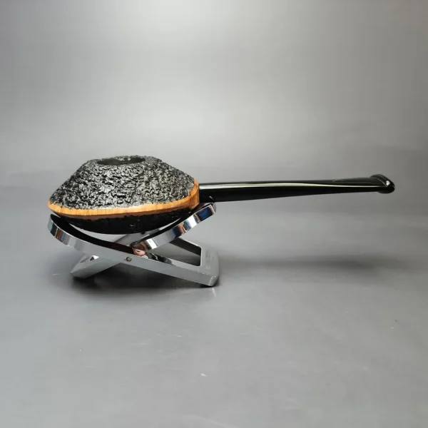 Kristiansen Y Rusticated Saucer Estate Briar Pipe, Unsmoked - Image 3